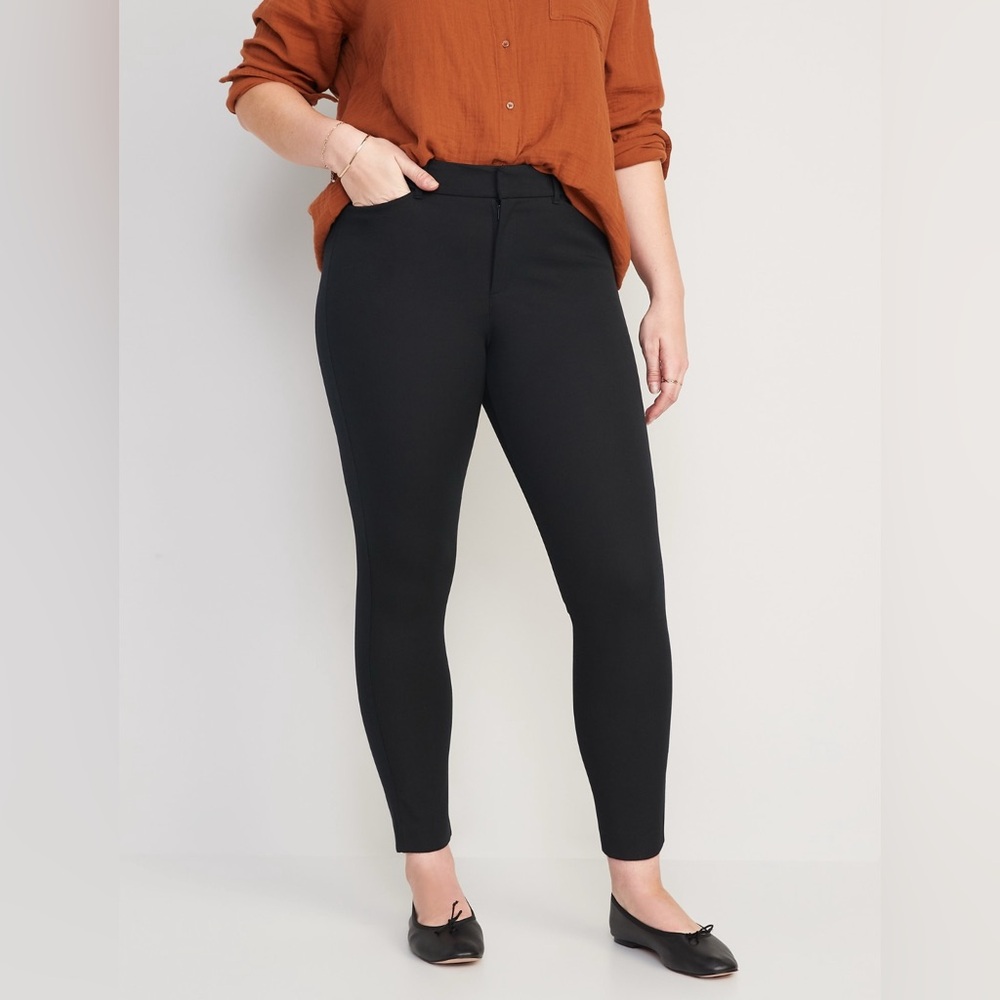 🆕 Old Navy Women's High-Waisted Pixie Skinny Ankle Pants 14Tall Black 30" Inseam - Picture 4 of 16